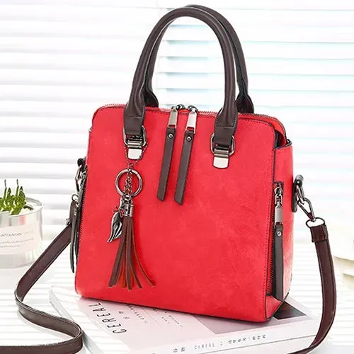 Trendy Tassel Accent Messenger Bag