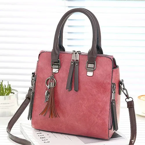 Trendy Tassel Accent Messenger Bag