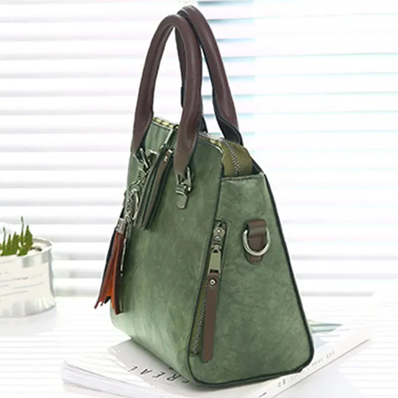 Trendy Tassel Accent Messenger Bag